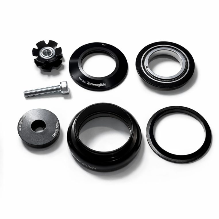 TANGE テクノグライド ZS225X ヘッドパーツ 44mm ゼロスタック 1-1/8”-1.5” テーパード対応 HDN07500 ブラック ele1685