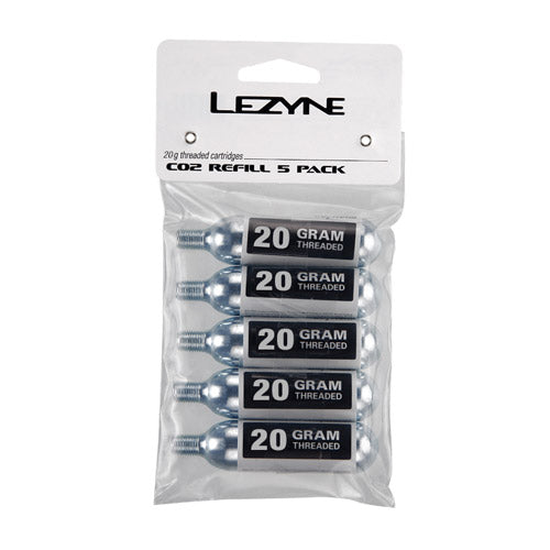 LEZYNE CO2 CARTRIDGE 20G SILVER 5PCS レザイン ボンベ