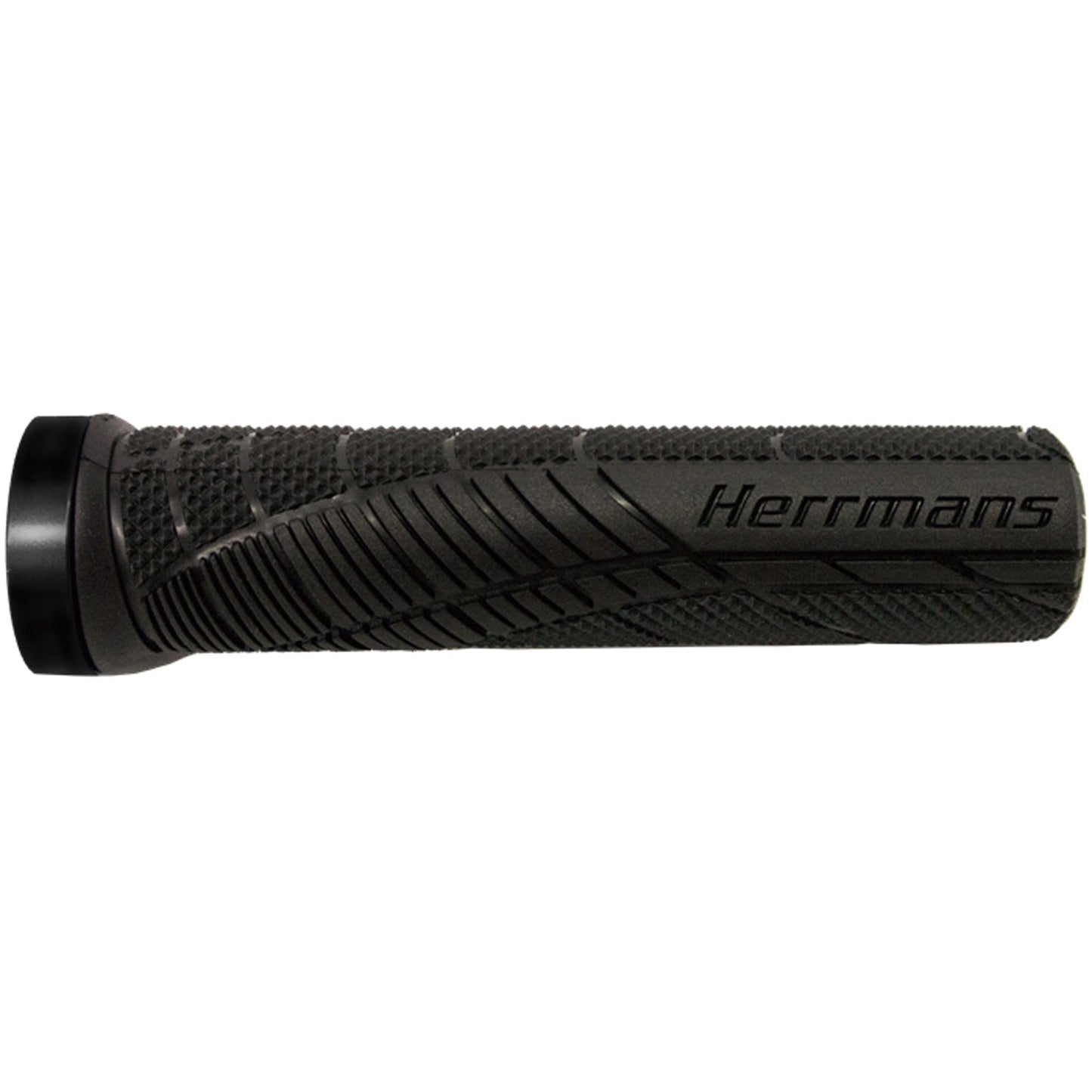 Herrmans シャークロック ロックオングリップ ブラック 130mm 自転車グリップ シングルロックオン