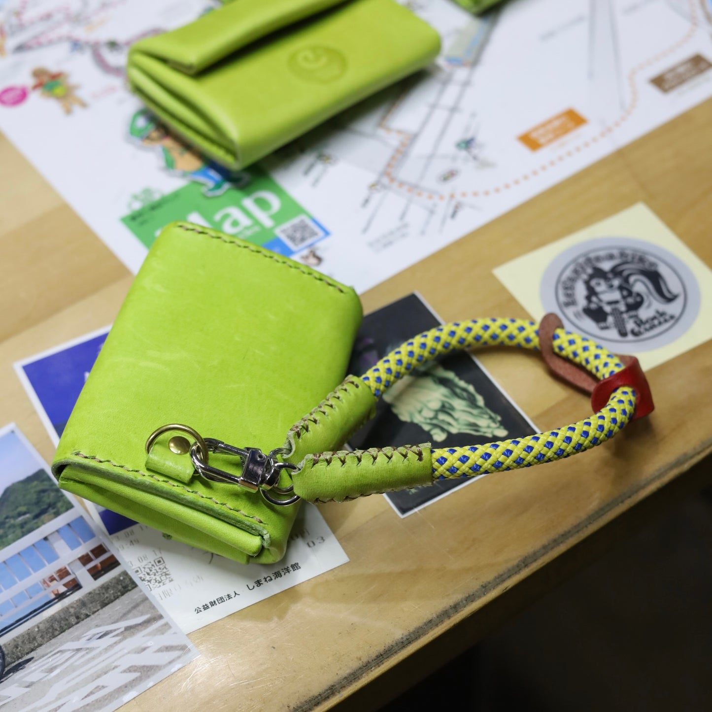 ロゴ付き sempre.leatherdesign コインケース “New Hippo" エレファントサイクル別注モデル