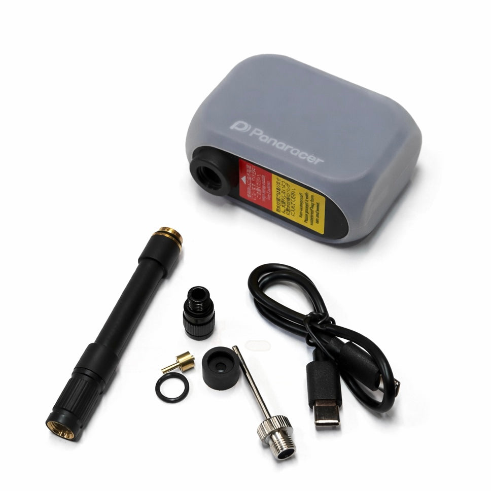 パナレーサー P-pump BEP-01B 自転車専用 電動携帯ポンプ 仏式 米式対応 延長ホース付 700×25C対応 コンパクト電動ポンプ ele1651