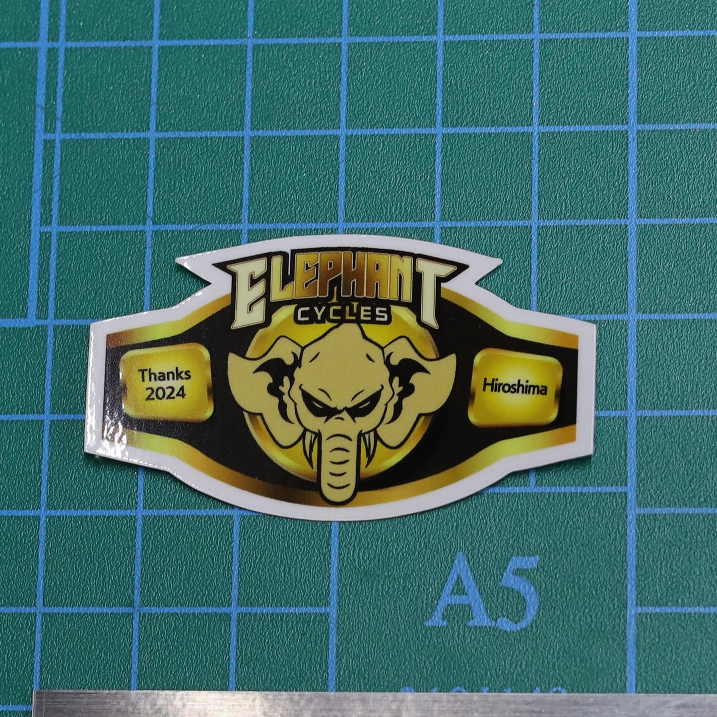 【お店をサポートする】エレファントサイクル ベルト ステッカー 大と小