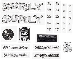 SURLY MIDNIGHT SPECIAL NEW DECAL SET SILVER