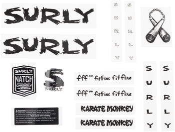 SURLY KARATE MONKEY NEW DECAL SET BLACK MA1261