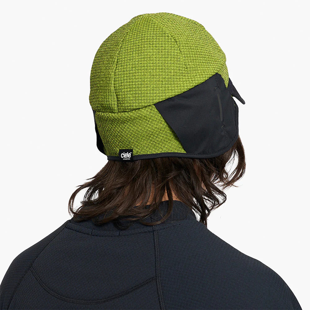 ciele(シエル)VLV Beanie Lite Lime Green|軽量 冬用ビーニー つば付き ランニング 防寒 PHORMrite DIAMAfleece