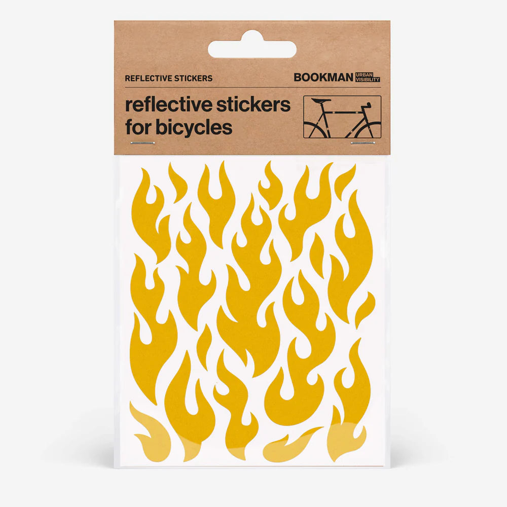 ブックマン リフレクティブステッカー フレイム イエロー BM-522 BOOKMAN Reflective Stickers Flames Yellow 反射