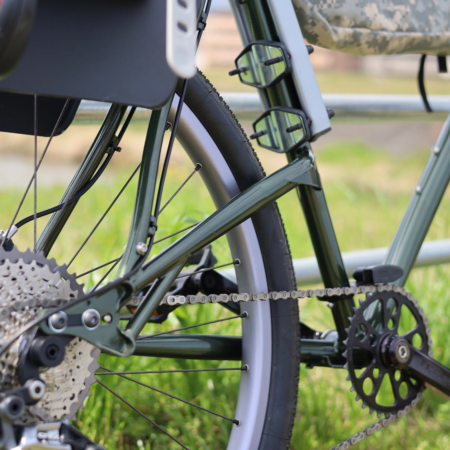 【私物中古】narifuri CF01 Ver 2 ClearOlive フレーム/フォークのみ