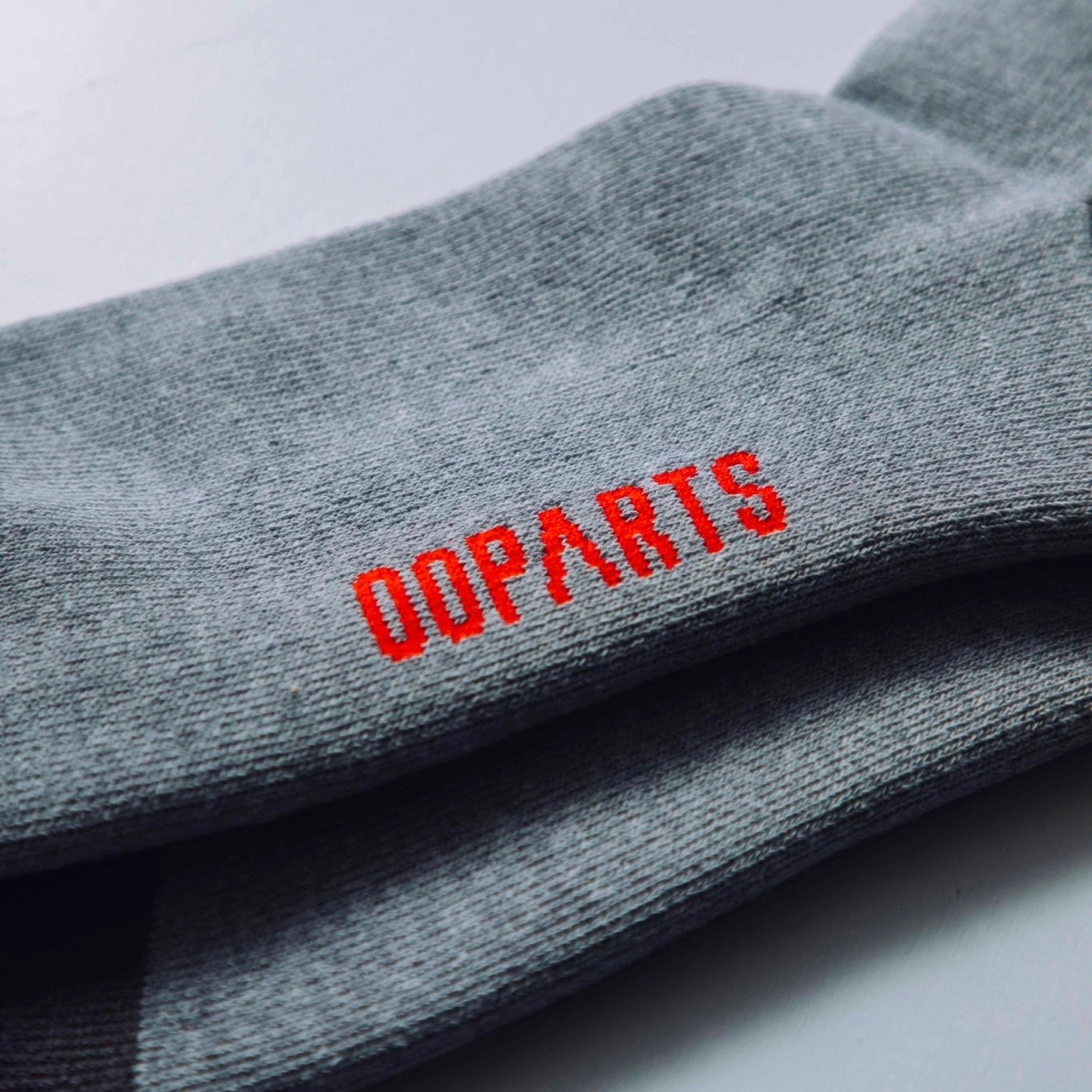 OOPARTS Asymmetric Line Sox "0010"｜日本製アシンメトリーラインソックス｜White / Grey｜奈良生産・高品質・アメカジ・自転車にも最適（24–28cm）