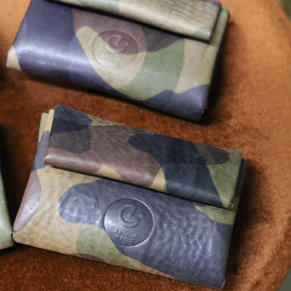迷彩柄 sempre.leatherdesign コインケース “New Hippo" エレファントサイクル別注モデル