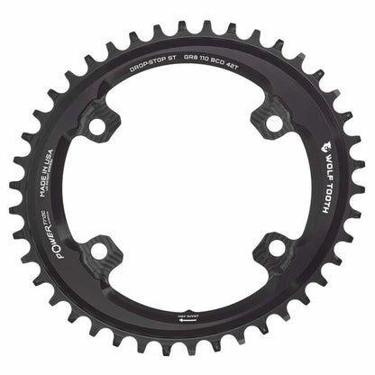 Wolf Tooth Oval Chainring 110 BCD Asymmetric 4-Bolt for Shimano GRX Drop-Stop B ウルフトゥース オーバル チェーンリング シマノ GRX用