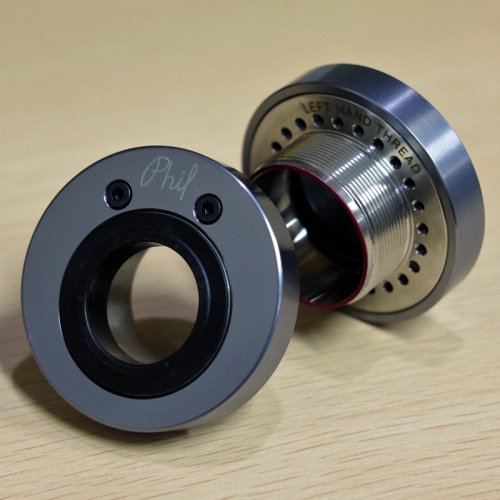 フィルウッド フィルセントリック BB アルミシェル ガンメタルグレー PHIL WOOD Philcentric エキセントリックBB HOLLOWTECH2 BSA 68-73mm ele1370
