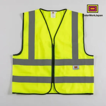 colorworkjapan Hi-Vis リフレクターベスト2 蛍光イエロー / 蛍光オレンジ 反射ベスト 安全ベスト 作業服 自転車 通勤 ウォーキング 犬の散歩