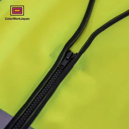 colorworkjapan Hi-Vis リフレクターベスト2 蛍光イエロー / 蛍光オレンジ 反射ベスト 安全ベスト 作業服 自転車 通勤 ウォーキング 犬の散歩