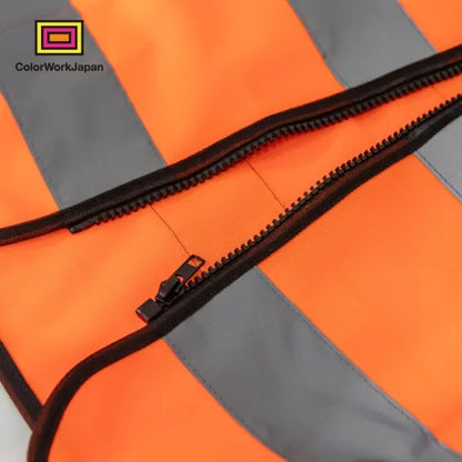 colorworkjapan Hi-Vis リフレクターベスト2 蛍光イエロー / 蛍光オレンジ 反射ベスト 安全ベスト 作業服 自転車 通勤 ウォーキング 犬の散歩
