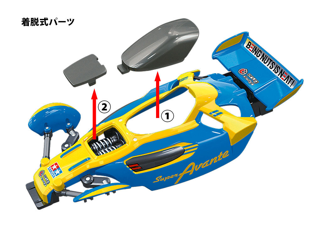 タミヤ ミニ四駆 スーパーアバンテJr. VZシャーシ 1/32 レーサーミニ四駆シリーズ No.101 Item18101 次世代アバンテ