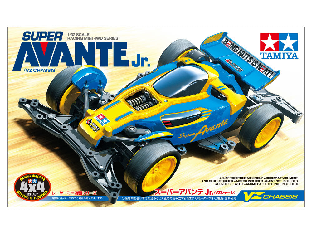 タミヤ ミニ四駆 スーパーアバンテJr. VZシャーシ 1/32 レーサーミニ四駆シリーズ No.101 Item18101 次世代アバンテ