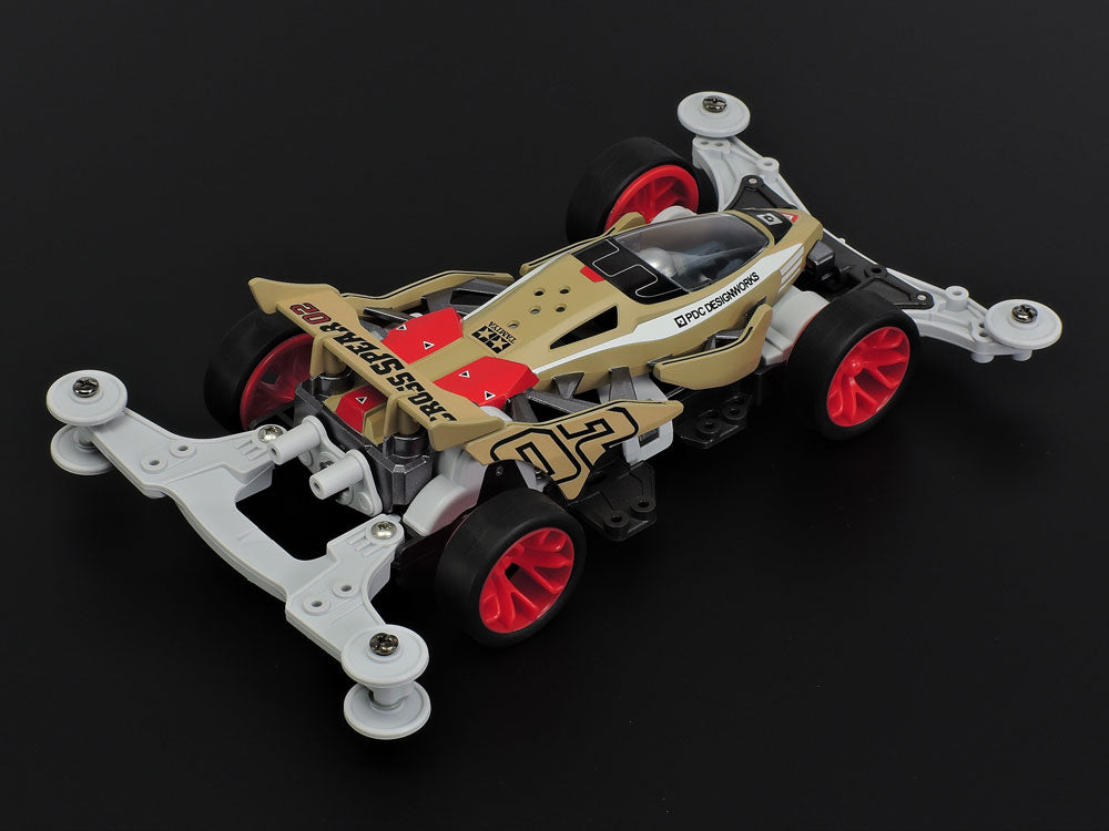 タミヤ ミニ四駆 クロススピアー02 VZシャーシ 1/32 レーサーミニ四駆シリーズ No.104 18104 スーパーハード小径ローハイトタイヤ標準装備