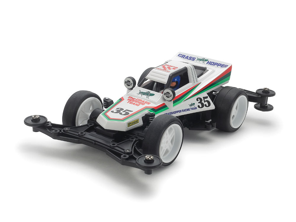 タミヤ ミニ四駆 グラスホッパーJr. VZシャーシ 1/32 レーサーミニ四駆シリーズ No.105 The GRASSHOPPER Jr. 18105 バギー シャフトドライブ 四輪駆動