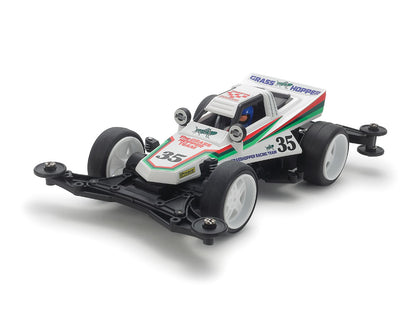 タミヤ ミニ四駆 グラスホッパーJr. VZシャーシ 1/32 レーサーミニ四駆シリーズ No.105 The GRASSHOPPER Jr. 18105 バギー シャフトドライブ 四輪駆動
