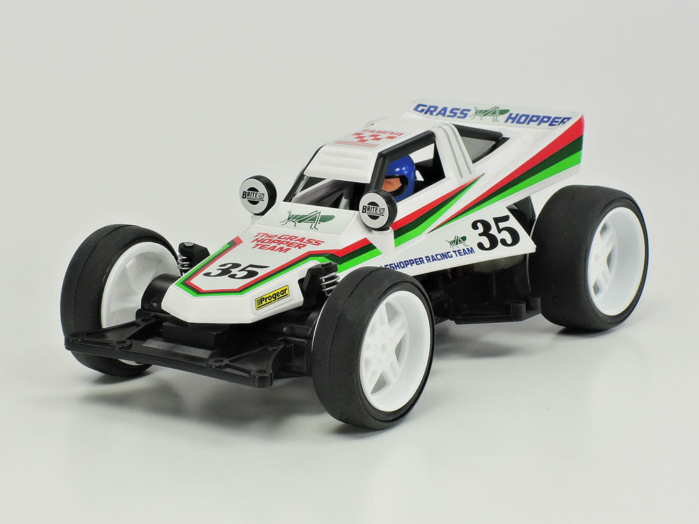 タミヤ ミニ四駆 グラスホッパーJr. VZシャーシ 1/32 レーサーミニ四駆シリーズ No.105 The GRASSHOPPER Jr. 18105 バギー シャフトドライブ 四輪駆動