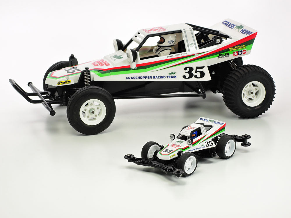 タミヤ ミニ四駆 グラスホッパーJr. VZシャーシ 1/32 レーサーミニ四駆シリーズ No.105 The GRASSHOPPER Jr. 18105 バギー シャフトドライブ 四輪駆動