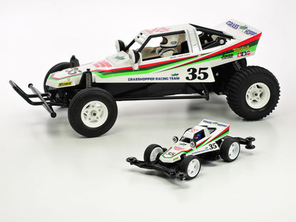 タミヤ ミニ四駆 グラスホッパーJr. VZシャーシ 1/32 レーサーミニ四駆シリーズ No.105 The GRASSHOPPER Jr. 18105 バギー シャフトドライブ 四輪駆動