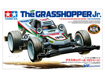 タミヤ ミニ四駆 グラスホッパーJr. VZシャーシ 1/32 レーサーミニ四駆シリーズ No.105 The GRASSHOPPER Jr. 18105 バギー シャフトドライブ 四輪駆動