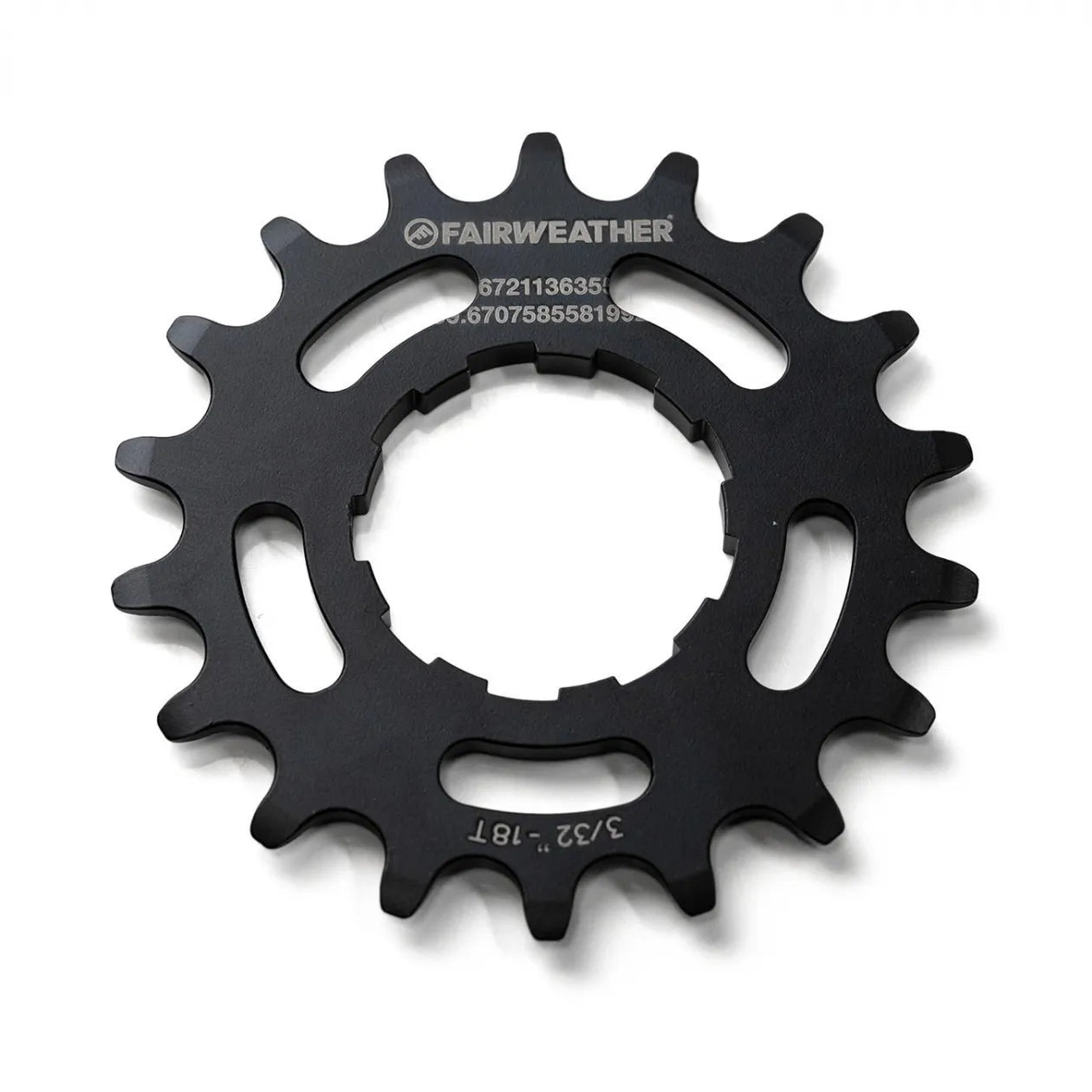 FAIRWEATHER フェアウェザー シングルスピード スペーサーキット ブラック 18T（SHIMANO HG対応）