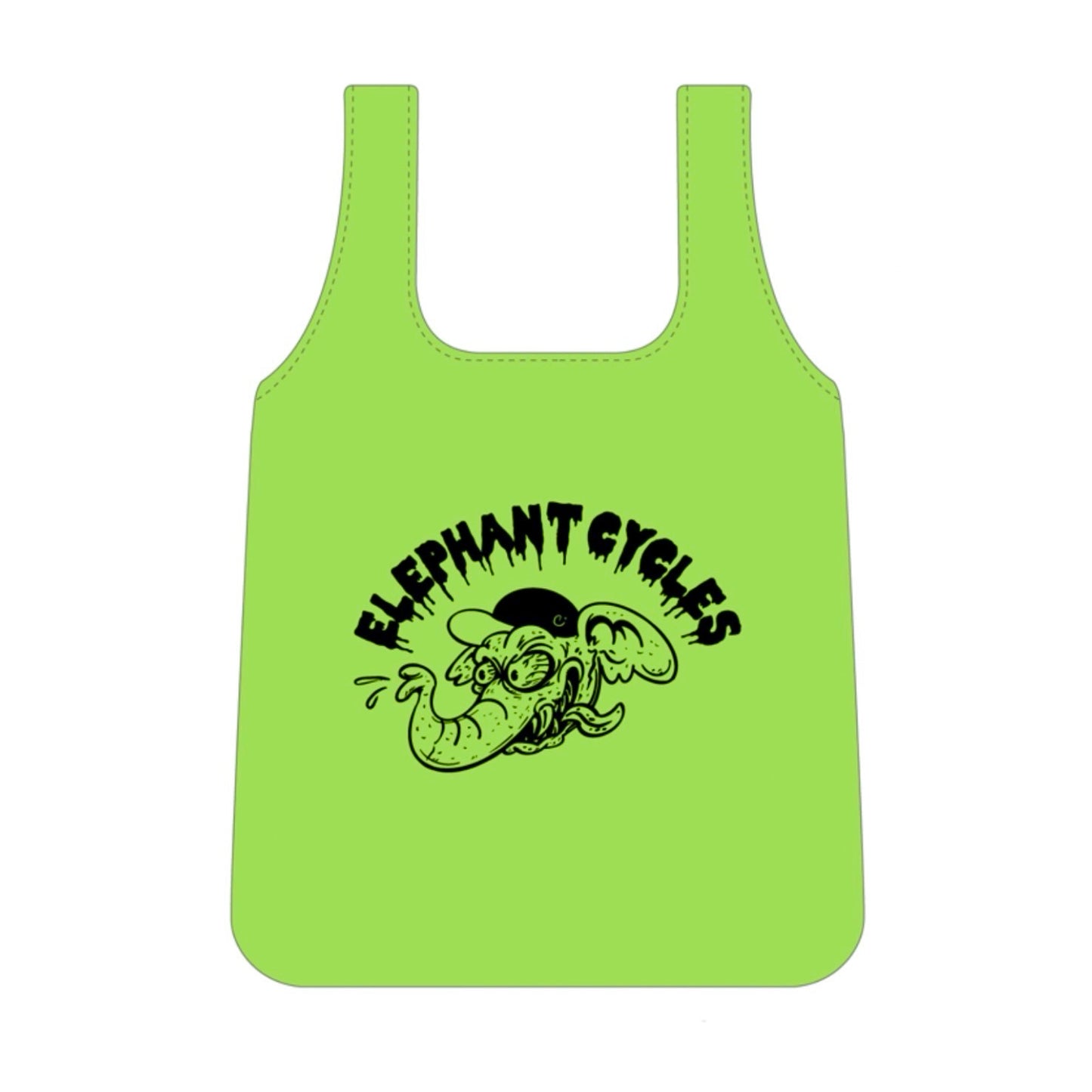 NEW オリジナル ナイロン ポケッタブル エコバッグ ライムグリーン