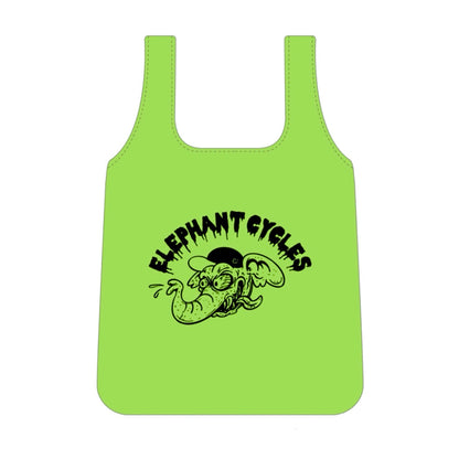 NEW オリジナル ナイロン ポケッタブル エコバッグ ライムグリーン