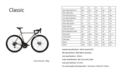 CICLORE Classic Frame set / steel fork Sサイズ