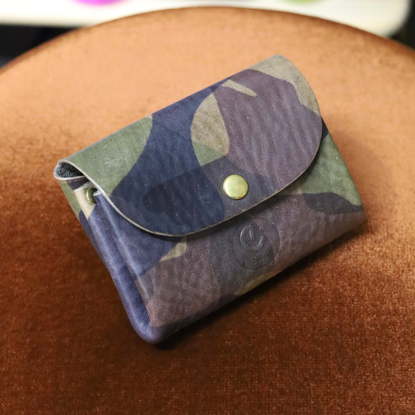 迷彩柄 sempre.leatherdesign カシメウォレット エレファントサイクル 別注モデル