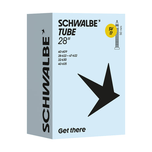 SCHWALBE シュワルベ SV17 自転車チューブ 仏式 50mm 700x28C-45C 27インチ対応 固定式バルブ 150g SW-10465973 ele1561