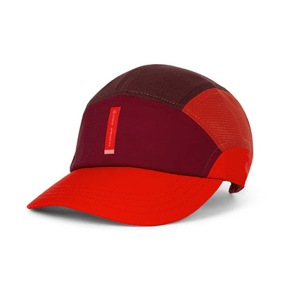 ciele FSTCap SC Comp Iconic VC クリムゾンレッド／クレイ｜軽量42g・吸汗速乾・ランニングキャップ