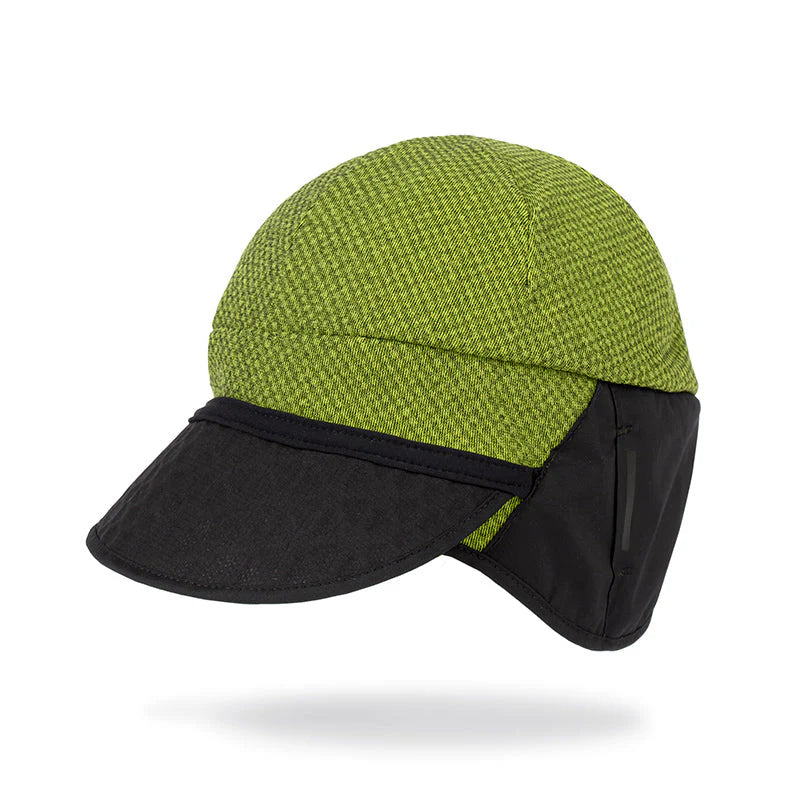 ciele（シエル）VLV Beanie Lite Lime Green｜軽量 冬用ビーニー つば付き ランニング 防寒 PHORMrite DIAMAfleece