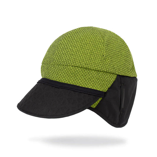 ciele（シエル）VLV Beanie Lite Lime Green｜軽量 冬用ビーニー つば付き ランニング 防寒 PHORMrite DIAMAfleece
