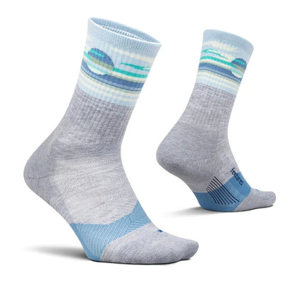 Feetures フィーチャーズ Trail Max Cushion Mini Crew トレイル マックスクッション ミニクルー ソックス 靴下 トレイルランニング ハイキング アウトドア 厚手 クッション 高機能 メンズ レディース 男女兼用 M L Cloud Veil Blue