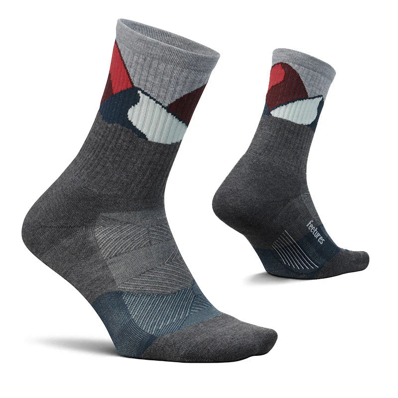 Feetures Trail Max Cushion Mini Crew Color Gray Summit