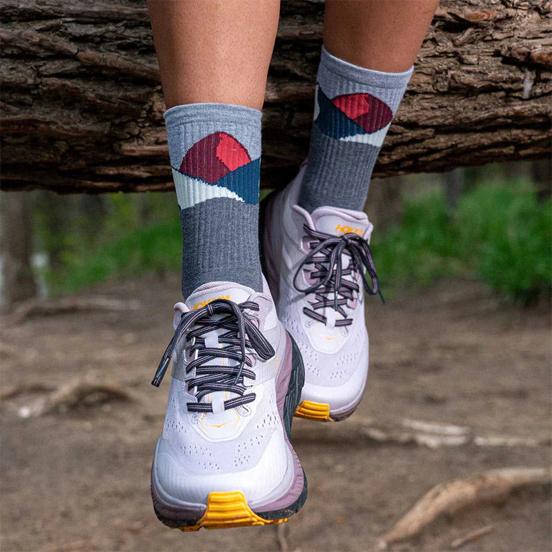 Feetures Trail Max Cushion Mini Crew Color Gray Summit