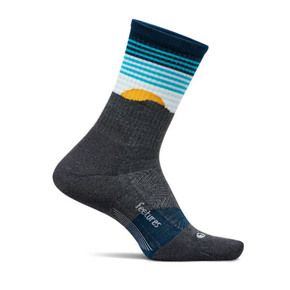 Feetures Trail Max Cushion Mini Crew table rock gray