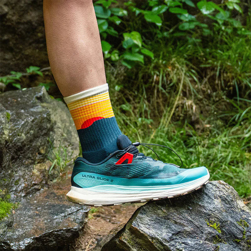 フィーチャーズ トレイル マックス クッション ミニクルー テーブルロック ネイビー Feetures Trail Max Cushion Mini Crew