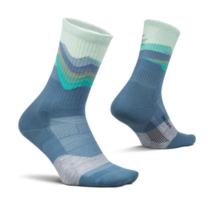 Feetures フィーチャーズ Trail Max Cushion Mini Crew トレイル マックスクッション ミニクルー ソックス 靴下 トレイルランニング ハイキング アウトドア 厚手 クッション 高機能 メンズ レディース 男女兼用 M L tectonic blue