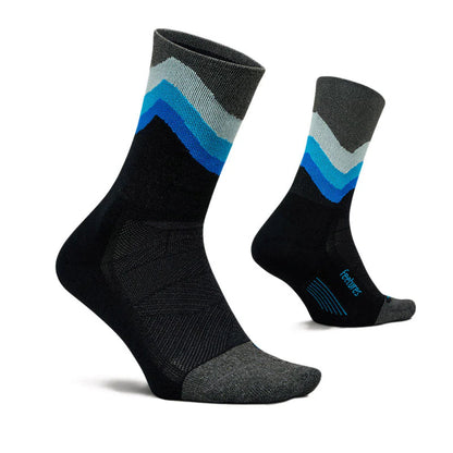 フィーチャーズ エリート ライトクッション ミニクルー ソックス ブラック スウェル FEETURES Elite Light Cushion Mini Crew Black Swell