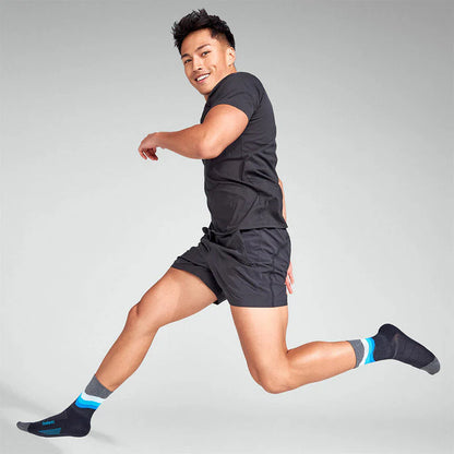 フィーチャーズ エリート ライトクッション ミニクルー ソックス ブラック スウェル FEETURES Elite Light Cushion Mini Crew Black Swell