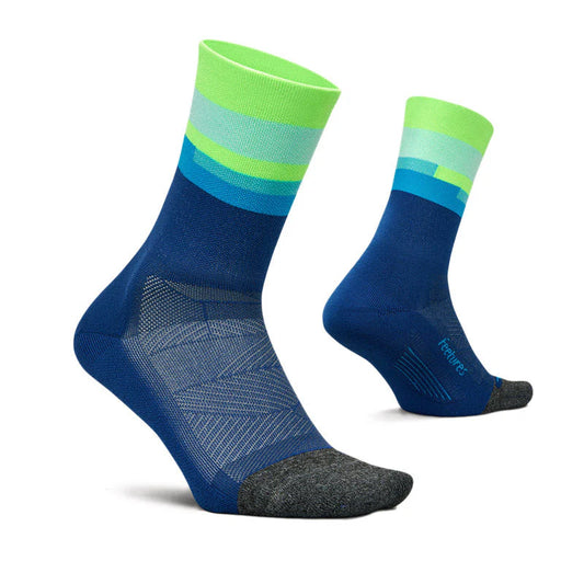 Feetures Elite Light Cushion Mini Crew surfboard blue