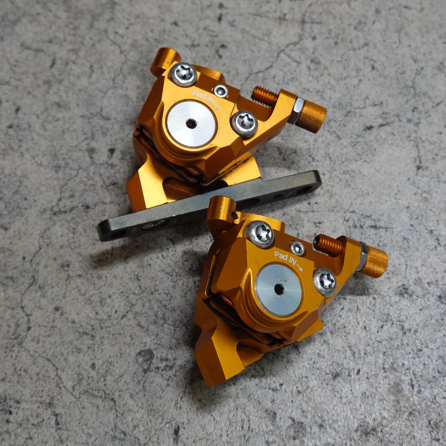 中古 良品 EQUAL 機械式ディスクブレーキキャリパー フラットマウント 前後セット  メカニカルディスクブレーキ