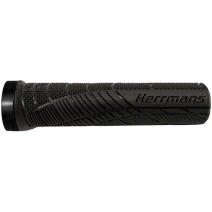 Herrmans シャークロック ロックオングリップ ブラック 130mm 自転車グリップ シングルロックオン