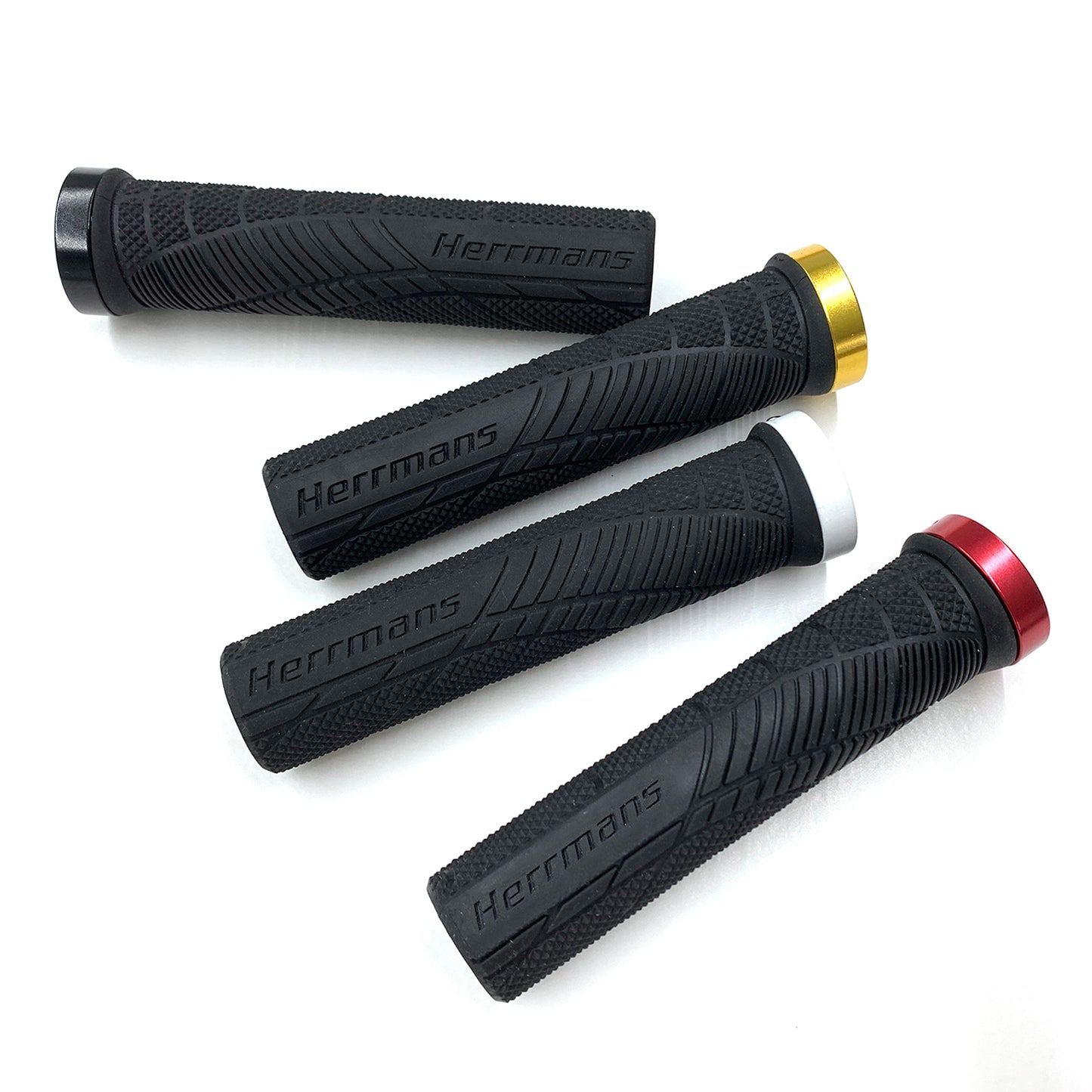 Herrmans シャークロック ロックオングリップ ブラック 130mm 自転車グリップ シングルロックオン