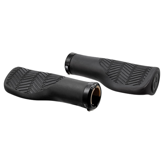 Herrmans ニューコア タウン ウェーブ グリップ 130mm ロックオン 自転車グリップ ブラック birdy対応 エルゴグリップ 街乗り ロングライド