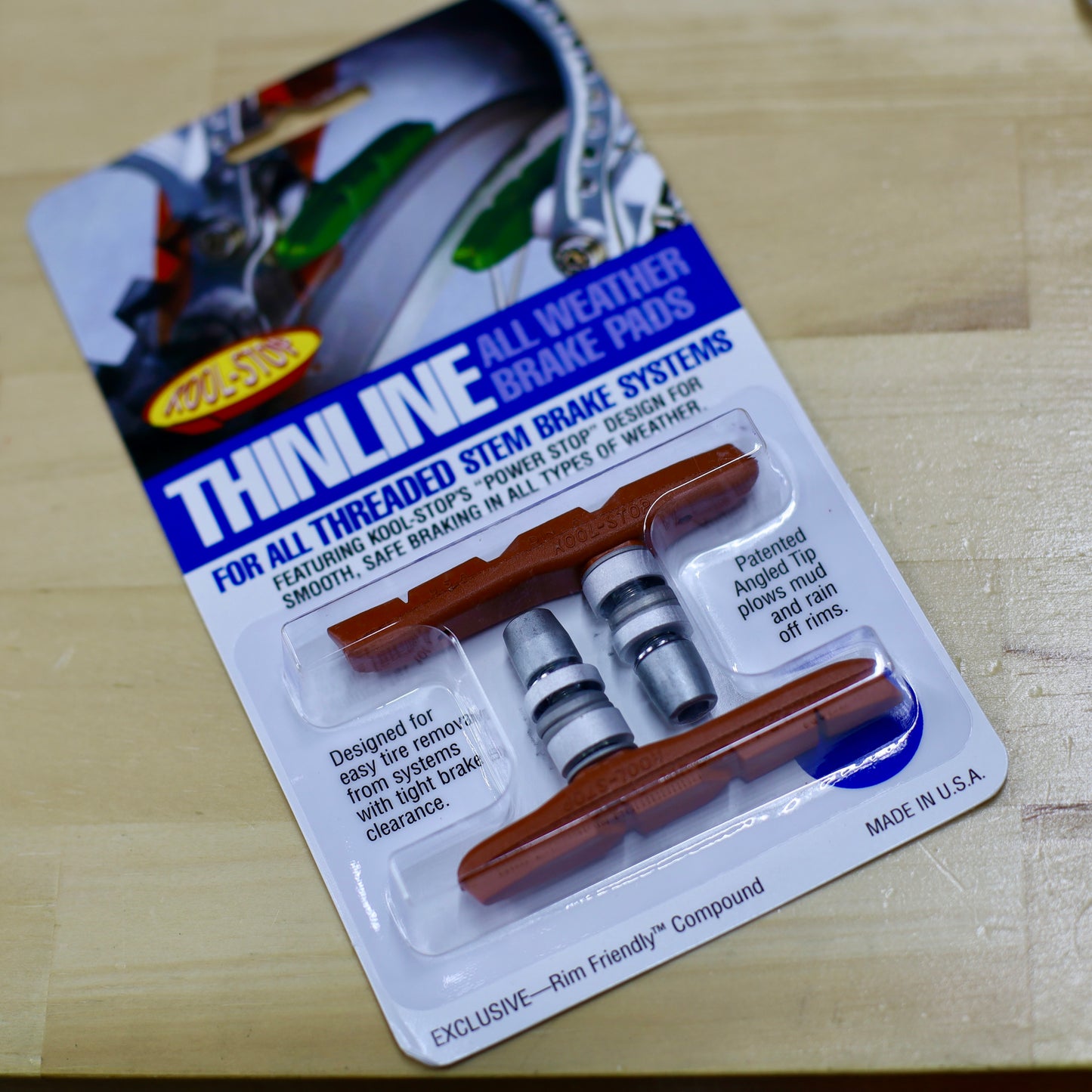 KOOL-STOP THINLINE THREADED SALMON クールストップ ブレーキシュー